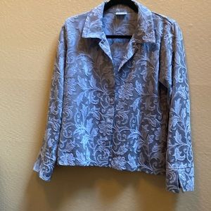 Jacket, gray brocade